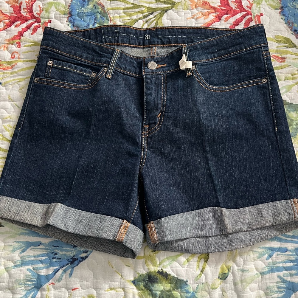 Levi's Dark Blue Jean Shorts